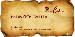 Moldván Csilla névjegykártya