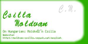 csilla moldvan business card